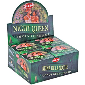 Благовония конусы HEM Night Queen Ночная королева уп-12шт