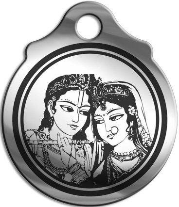 Амулет Радха Кришна символ любви на шнурке 3см