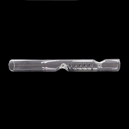 Трубка курительная пипетка прозрачное стекло 9см с пружинкой