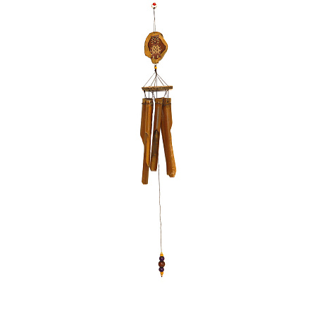 Музыка ветра бамбук с Совой оберег для всей семьи  Хрупкое 80см-11см с ниткой