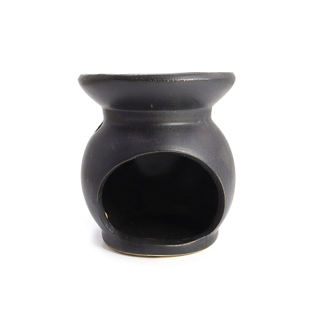 Аромалампа Иероглиф керамика черная полуматовая 8*7*5см