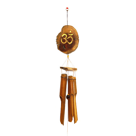 Музыка ветра бамбук с OM оберег для всей семьи Хрупкое 80см-11см с ниткой