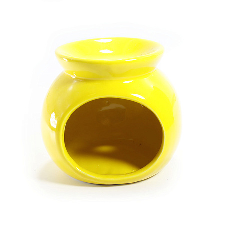Аромалампа Желтая керамика глазурь 6см