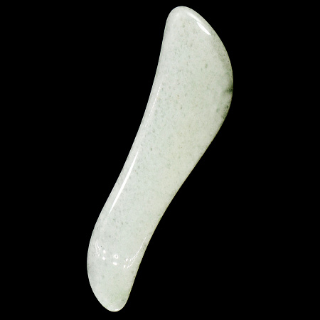 Скребок Гуаша Волна Нефрит натуральный камень для лица и массажа тела  