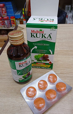 Сироп и таблетки Multani Kuka от кашля на травах 100мл
