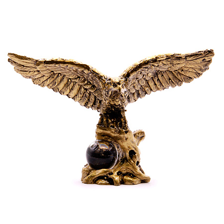 Фигурка Фен Шуй Орел с шаром  символ карьерного роста и процветания под бронзу 8см-12,5см