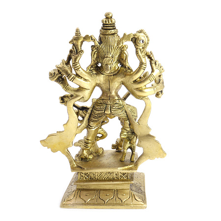 Статуэтка бронза Дурга 8ми рукая с оружием дарует мощную защиту от видимых и не видимых врагов 15см