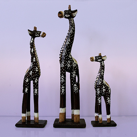 Статуэтки УЦЕНКА из дерева Набор Жирафов 3 в 1 WID1587 50см 41см 30см Албезия WID1587 купить оптом по цене 300 ₽ | Alankara.ru